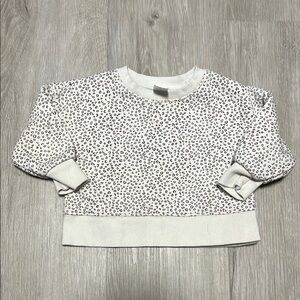 4/$20 Carters Kids White and Black Patterned Shirt 18M